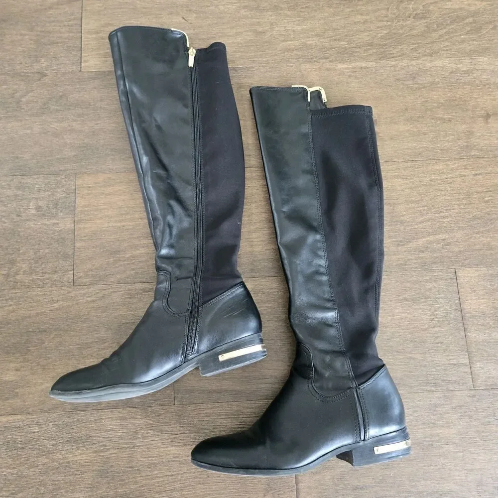 Marc Fisher Knee Black Boot Womens Size 9